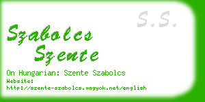 szabolcs szente business card